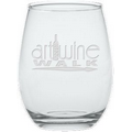 12 Oz. Stemless Wine Glass - Etched